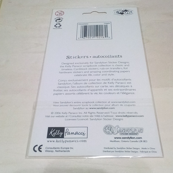 3/$15 Giggle Epoxy Scrapbook Stickers Kelly Panacci 067901192180 - Picture 5 of 6